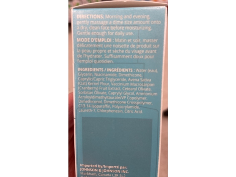 Aveeno Calm + Restore Age Renewal Serum, Oat + Cranberry, 1 fl oz/29 mL