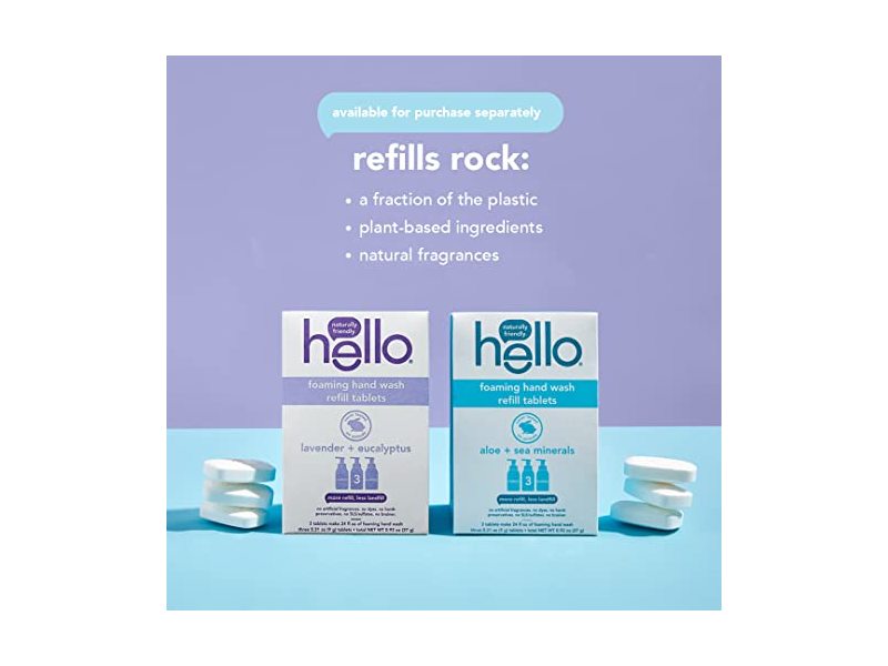 Hello Foaming Hand wash Starter, Aloe + Sea Minerals, 0.31 oz/9 g