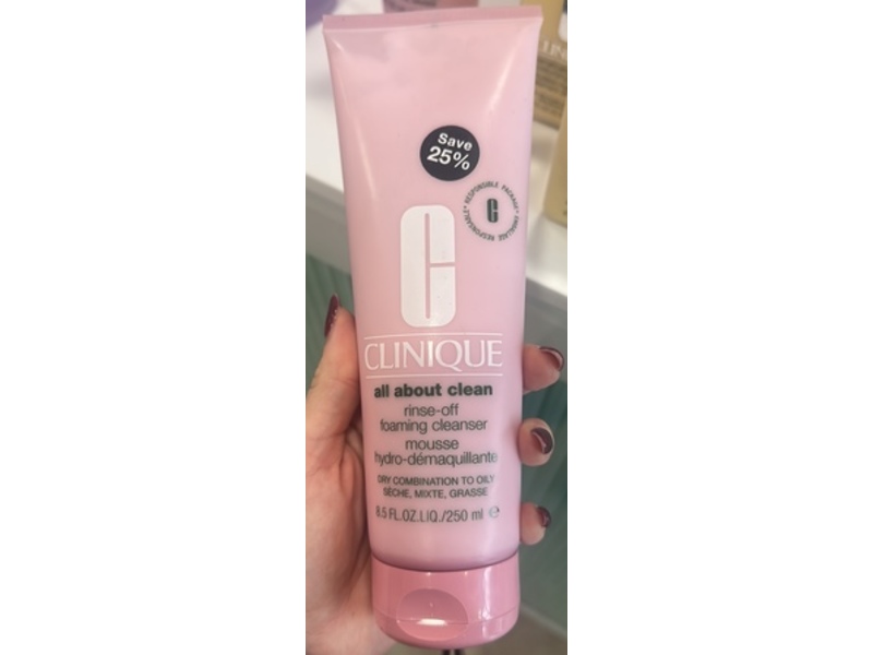 Clinique All About Clean Rinse-Off Foaming Cleanser Mousse, 8.5 oz/250 mL