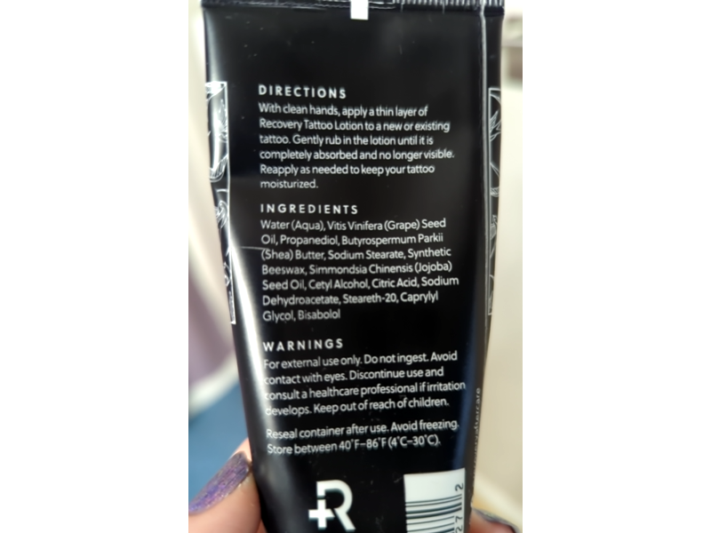 Recovery Tattoo Lotion, 3 fl oz/88.7 fl oz