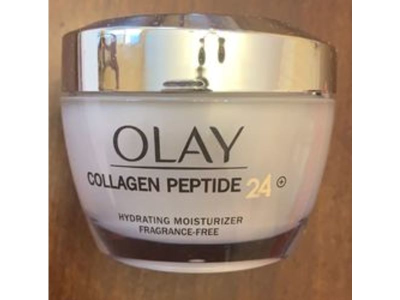 Olay Hydrating Moisturizer, Collagen Peptide 24, Fragrance Free, 1.7 oz/48 g