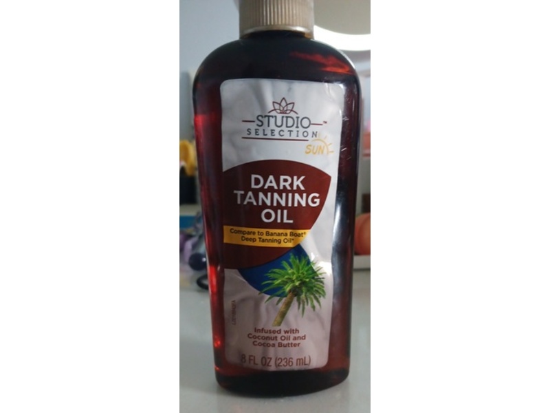 Studio Selection Sun Dark Tanning Oil, Coconut Oil & Cocoa Butter, 8 fl oz/236 mL