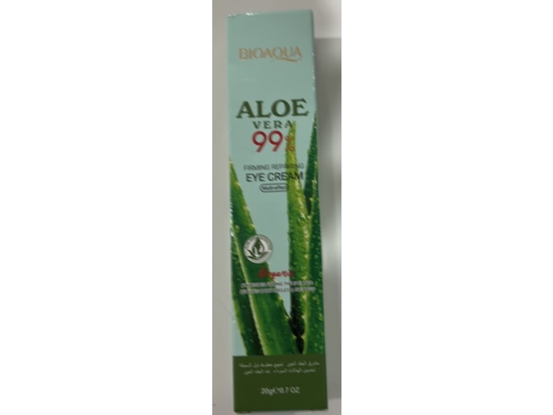 Bioaqua Multi-Effect Firming Repairing Eye Cream, Aloe Vera 99%, 0.7 oz/20 g