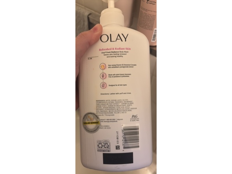 Olay Fresh Radiance Body Wash, Peach & Cherry Blossom, 27 fl oz/798 mL