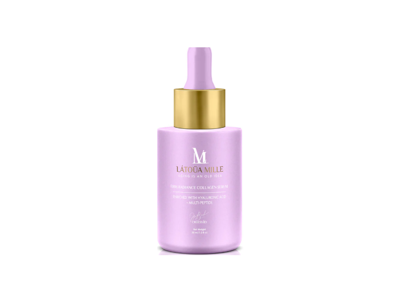 Latoua Mille Firm Radiance Collagen Serum, Hyaluronic Acid + Multipeptide, 1 fl oz/30 mL