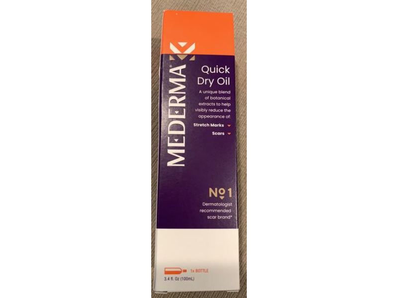 Mederma Quick Dry Oil, Fragrance-Free, 3.4 fl oz/100 mL
