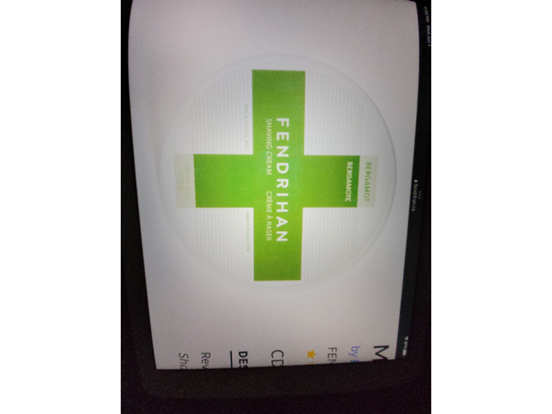 Fendrihan Shaving Cream, Bergamot, 6 oz