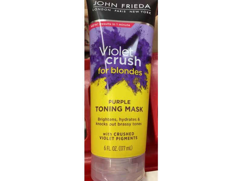 John Frieda Purple Toning Mask, Violet Crush, 6 fl oz/177 mL