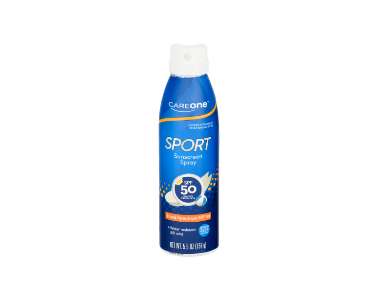 Careone Sport Sunscreen Spray, SPF 50, 5.5 oz/156 g