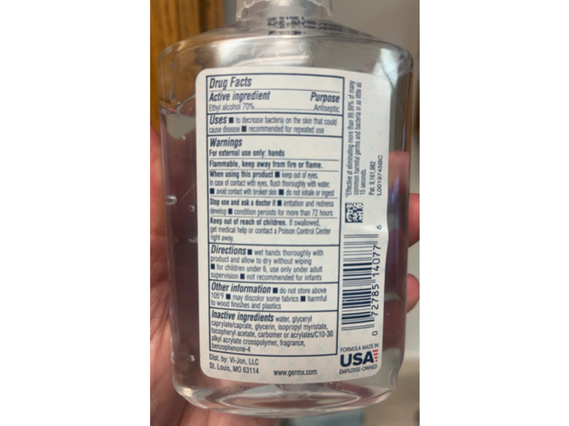 Germ.X Advanced Hand Sanitizer, 8 fl oz/236 mL