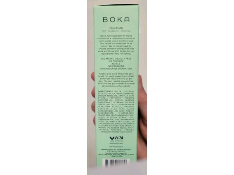 Boka Nano-Hydroxyapatite Toothpaste, Ela Mint, 3.4 oz/96 g