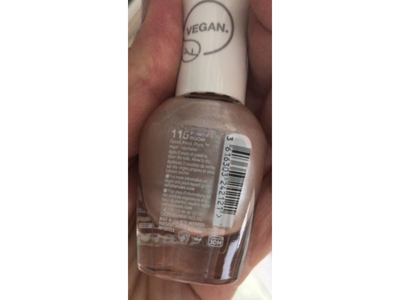 Sally Hansen Good Kind Pure Lasting Color, 115 Powder Room, 0.33 fl oz/10 mL