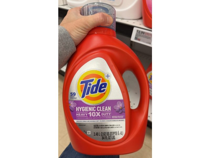 Tide+ Hygienic Clean Heavy Duty Liquid Laundry Detergent, Spring Meadow, 59 Loads, 84 fl oz/2.48 L