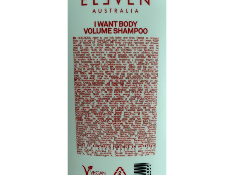 Eleven Australia I Want Body Volume Shampoo, 10.1 fl oz/300 mL