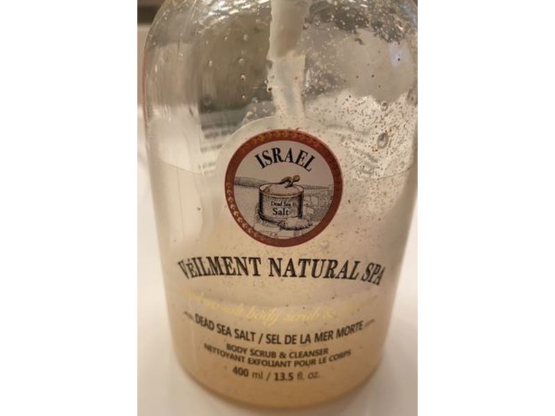 Avon Veilment Natural Spa Dead Sea Salt Body Scrub & Cleanser, 13.5 fl oz/400 mL