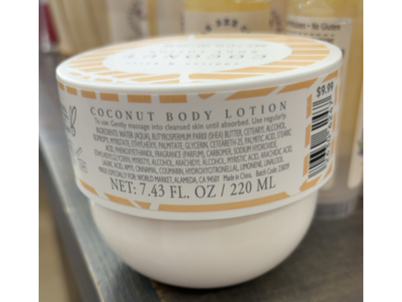 Addison & Gates Body Lotion, Coconut, 7.43 fl oz/220 mL