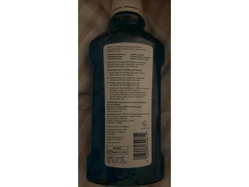 Boots Everyday Totalcare Mouthwash, 16.9 fl oz/500 mL