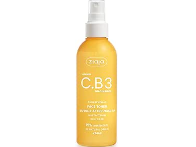 Ziaja Skin renewal Face Toner, Vitamin C.B3 Niacinamide, 6.7 fl oz/190 mL