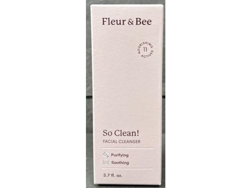 Fleur & Bee So Clean Facial Cleanser, 3.7 fl oz