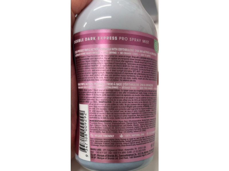 MineTan Body.Skin Pro Spray Mist, Double Dark, Coconut Scented, 8 fl oz/236 mL