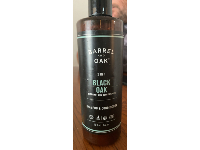 Barrel & Oak 2 In 1 Shampoo & Conditioner, Black Oak, 16 fl oz/473 mL
