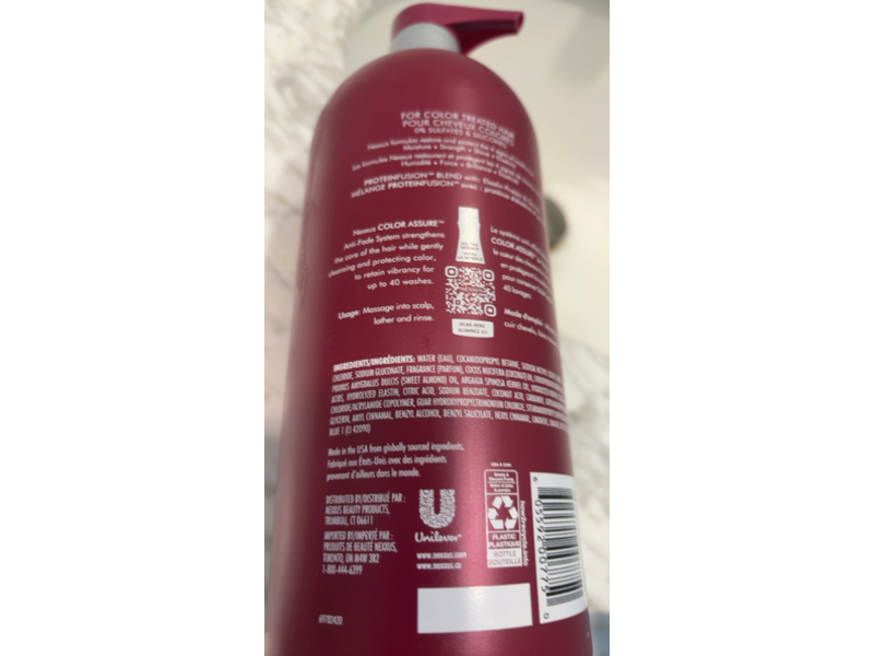 Nexxus Color Assure Shampoo, Elastin protein & Quinoa, 32 fl oz/848 mL