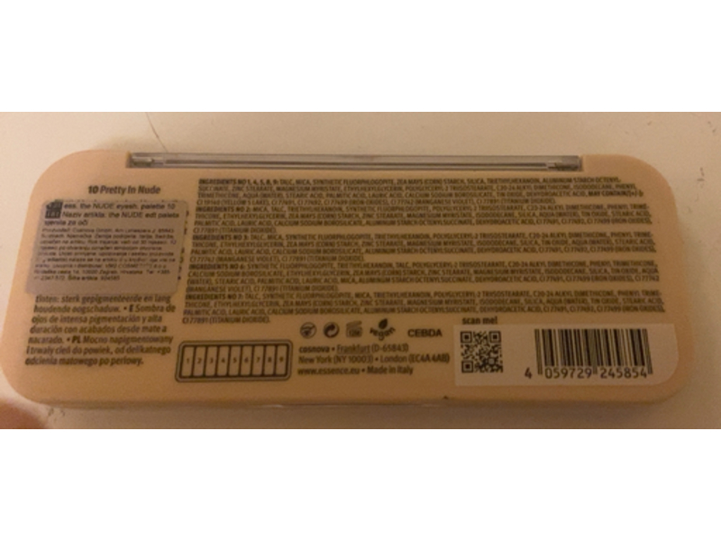 Essence The Nude Edition Eyeshadow Palette, 10 Pretty In Nude, 0.35 oz/10 g