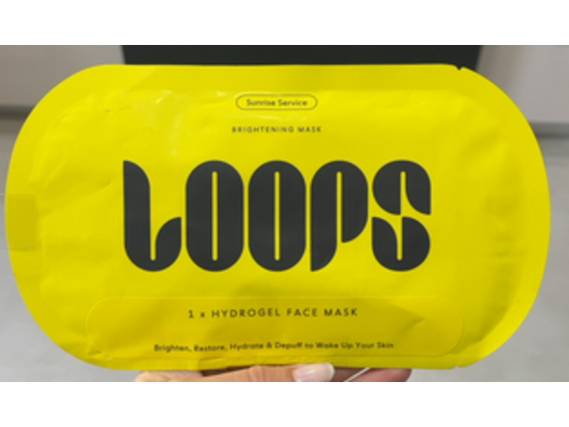 Loops Sunrise Service Brightening Hydrogel Face Mask, 1.058 oz/30 g, 5 Count
