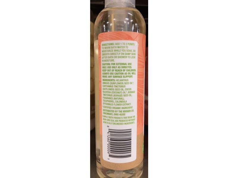 Simple Truth Body Oil, Coconut, Papaya, 8 fl oz/236 mL