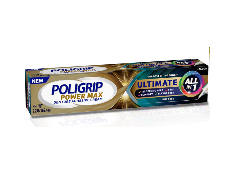 Poligrip Power Max Denture Adhesive Cream, 2.2 oz/62.4 g