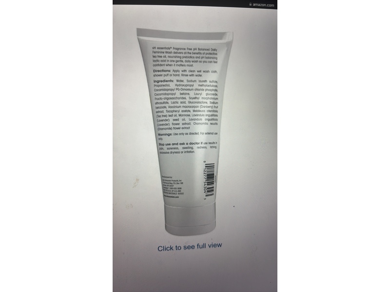 vH Essentials Daily Feminine Wash, 6 fl oz/177 mL