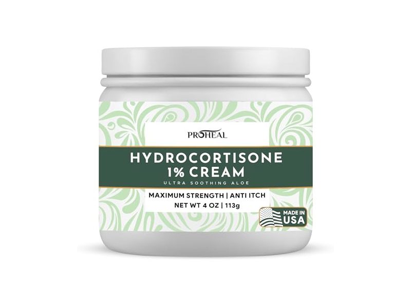 Proheal Hydrocortisone 1% Cream Maximum Strength with Aloe, 4 oz/113 g
