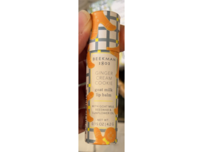 Beekman 1802 Goat Milk Lip Balm, Ginger Cream Cookie, 0.15 oz/4.2 g