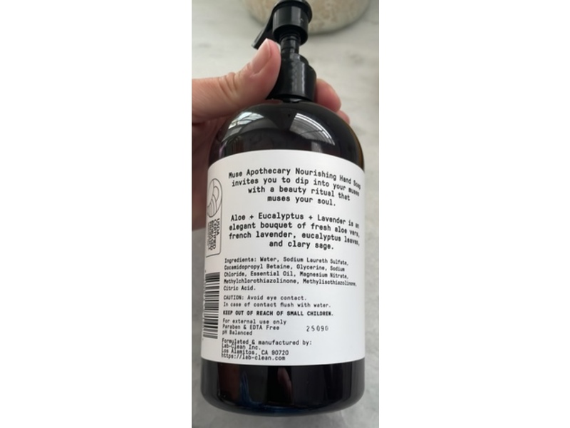 Muse Apothecary Nourishing Hand Soap, Hand Ritual, 16 fl oz/474 mL