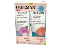 Freeman Beauty Hydrating Gel Cream Mask & Anti Stress Clay Mask Set, Glacier Water + Pink Peony & Dead Sea Minerals, 1.5 fl oz/44 mL - Image 2