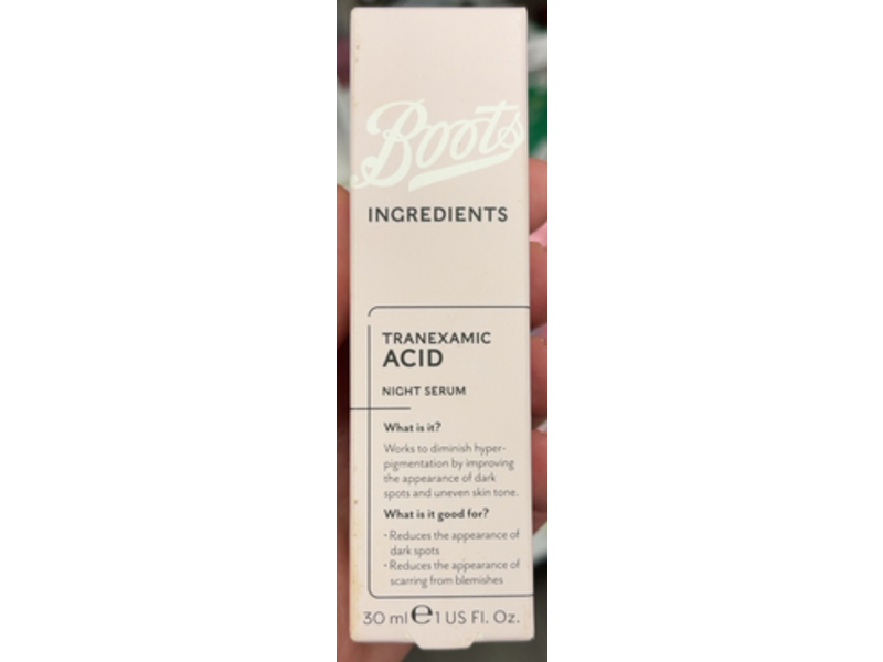 Boots Ingredients Tranexamic Acid Face Serum, 1 fl oz/30 mL
