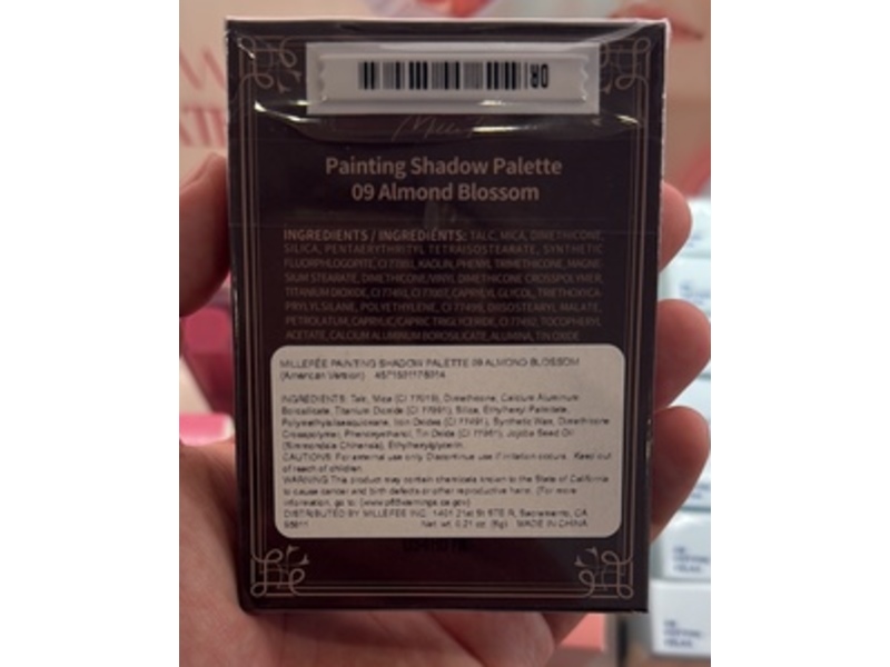 Millefee Painting Shadow Palette, 09 Almond Blossom, 0.211 oz/6 g