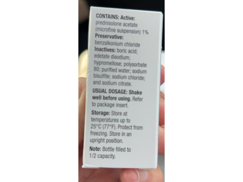 Prednisolone Acetate Ophthalmic Suspension 1%, 5 mL, Pacific Pharma (Rx)