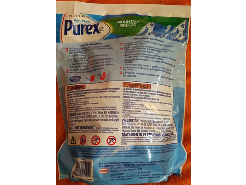 Purex 4-In-1 Laundry Detergent, Mountain Breeze, 37.0 oz/1.05 kg, 70 Count
