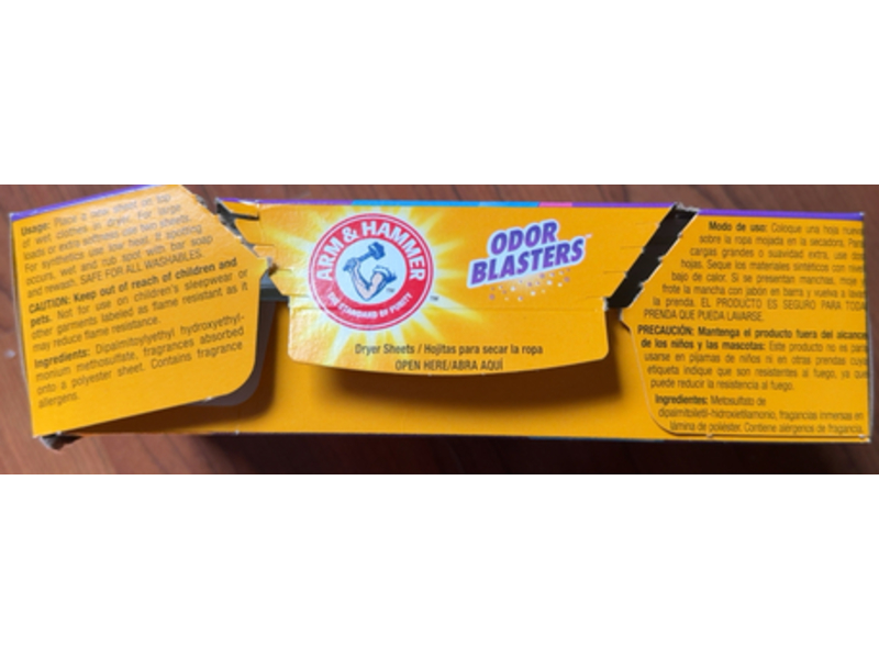 Arm & Hammer Odor Blasters Dryer Sheets, Fresh Burst, 80 Count