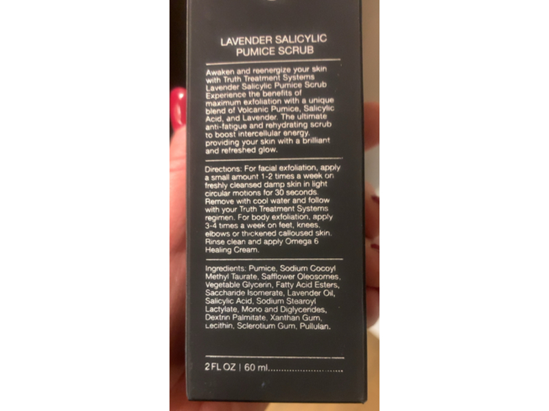 Truth Treatment Systems Pumice Scrub, Lavender Salicylic, 2 fl oz/60 mL