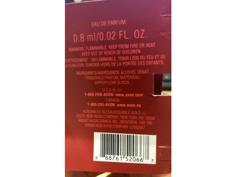 Avon Artisan Cherry Vetiver Eau De Parfum, 0.02 fl oz/0.8 mL