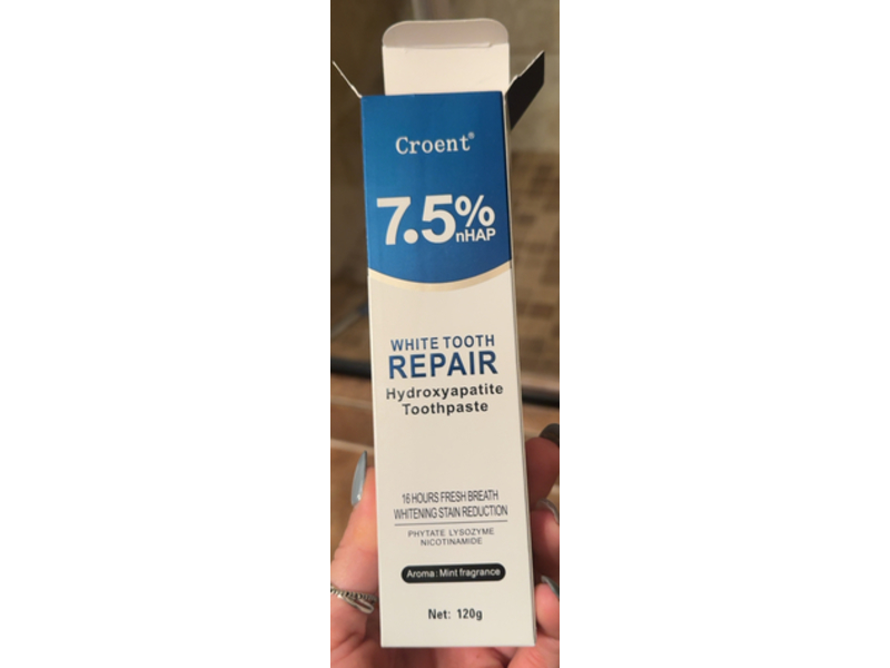 Croent 7.5% White Tooth Repair Hydroxyapatite Toothpaste, 120 g, Pack Of 2