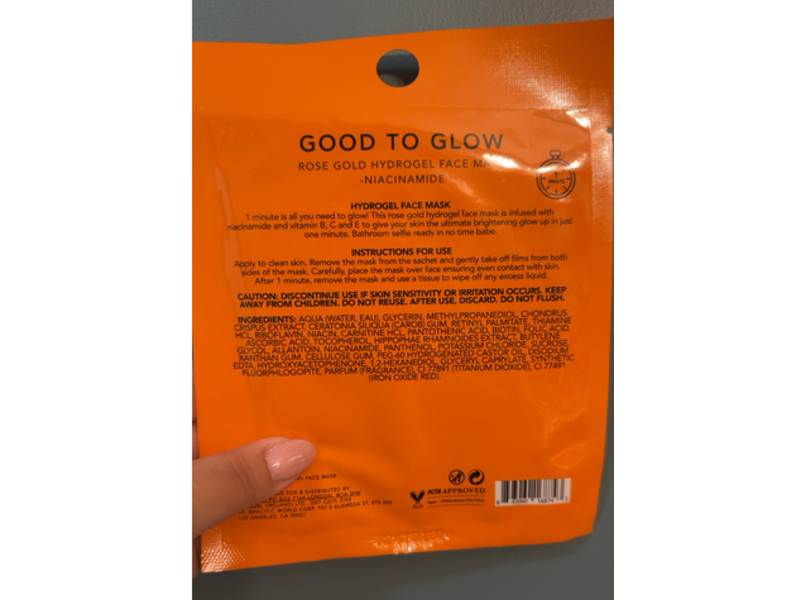 Holler And Glow Brightening Niacinamide Face Mask, 0.91 oz/26 g