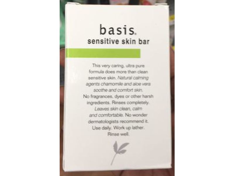 Basis Sensitive Skin Bar, 5.3 oz/150 g
