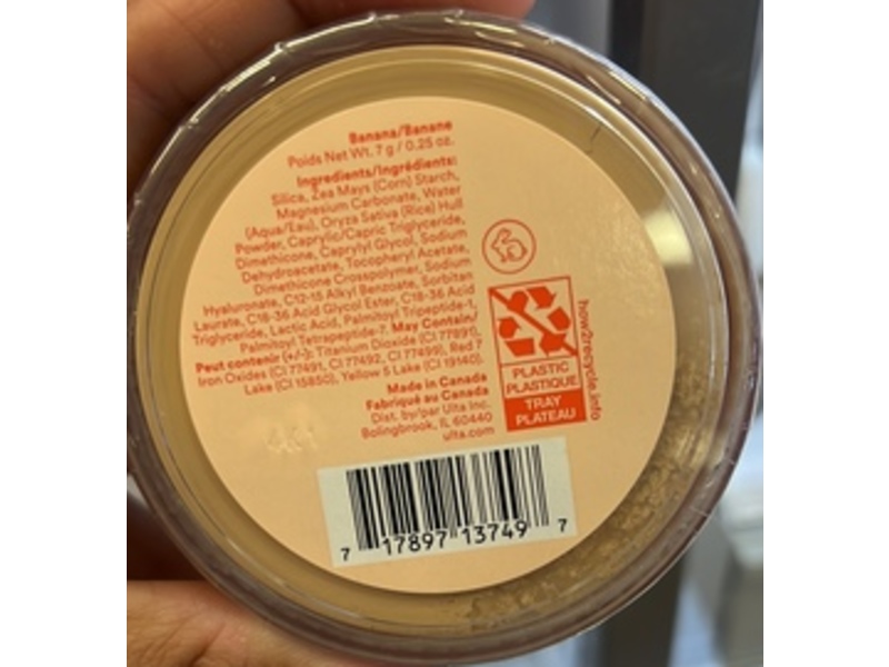 Ulta Beauty Color Correcting Setting Powder, Banana, 0.25 oz/7 g