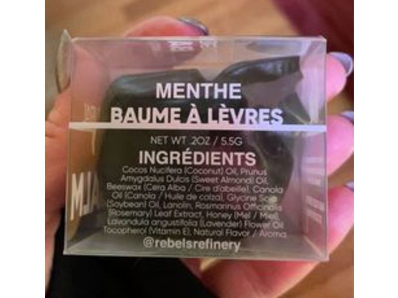 rebels refinery Energizing Lip Balm, Black, 0.2 oz/5.5 g