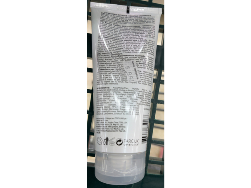 CHI Naturals Intensive Hydrating Hair Masque, Aloe Vera & Hyaluronic Acid, 6 fl oz/177 mL