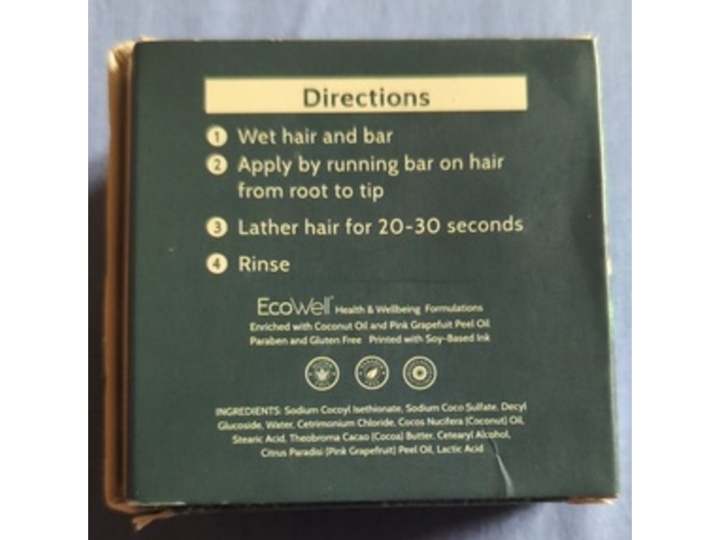 Terra Pure Shampoo Bar, Grapefruit Oil Infused, 4 oz/113 g
