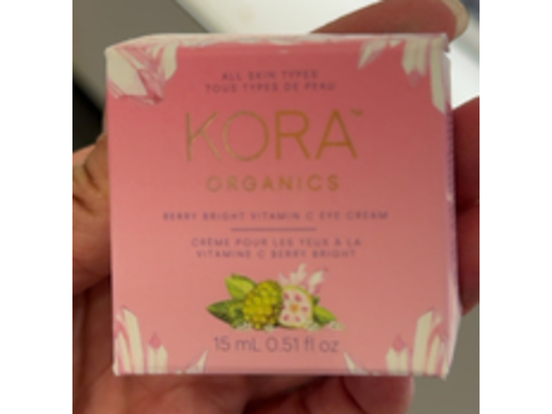 Kora Organics Berry Bright Eye Cream, Vitamin C, 0.51 fl oz/15 mL